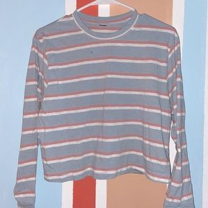 Wild Fable Striped Crop Tee